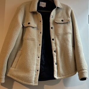 Men Cream Sherpa Jacket